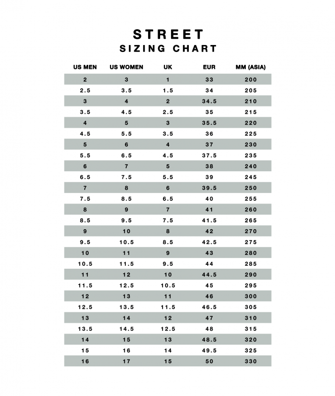 Size Charts | Evolv® USA
